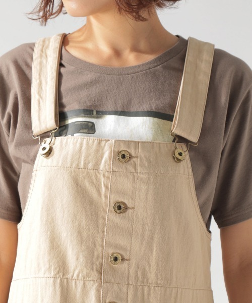 UNIVERSAL OVERALL（ユニバーサルオーバーオール）の「【UNIVERSAL OVERALL(ユニバーサルオーバーオール)】ジャンスカ（ワンピース・レディース・ベージュ/カーキ・FREE）」の3枚目の写真