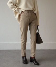 Chillfar | ハイウエストストレッチテーパード スリム　ツイル/デニムパンツ(チノパンツ)