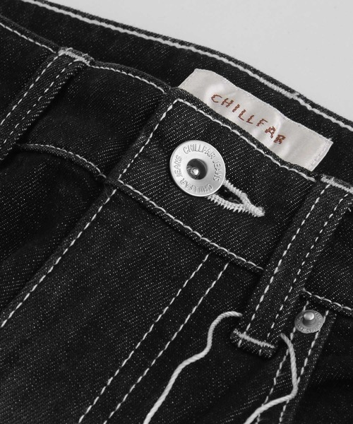 Chillfar（チルファー）の「ハイウエストストレッチテーパード スリム　ツイル/デニムパンツ（チノパンツ・レディース・ホワイト/ブラック/ベージュ/ブラウン/グレー/カーキ/サックスブルー/ブルー/ワンウォッシュ/ブラック系・SMALL/MEDIUM/LARGE/X-LARGE）」の22枚目の写真