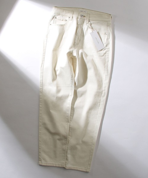 Chillfar（チルファー）の「ハイウエストストレッチテーパード スリム　ツイル/デニムパンツ（チノパンツ・レディース・ホワイト/ブラック/ベージュ/ブラウン/グレー/カーキ/サックスブルー/ブルー/ワンウォッシュ/ブラック系・SMALL/MEDIUM/LARGE/X-LARGE）」の11枚目の写真