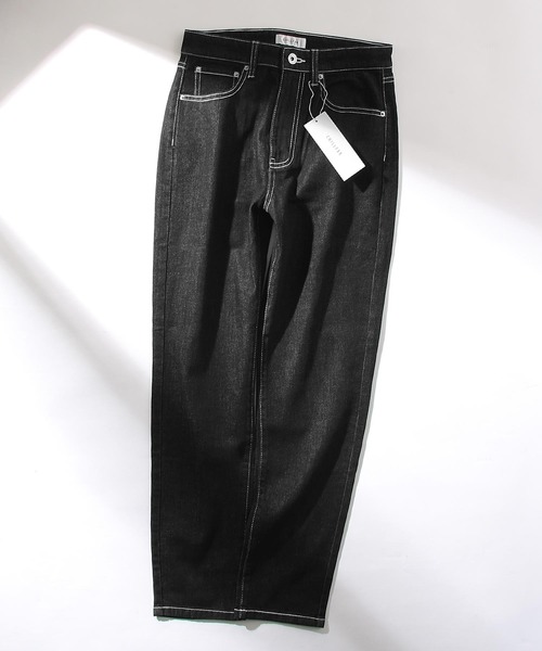 Chillfar（チルファー）の「ハイウエストストレッチテーパード スリム　ツイル/デニムパンツ（チノパンツ・レディース・ホワイト/ブラック/ベージュ/ブラウン/グレー/カーキ/サックスブルー/ブルー/ワンウォッシュ/ブラック系・SMALL/MEDIUM/LARGE/X-LARGE）」の20枚目の写真