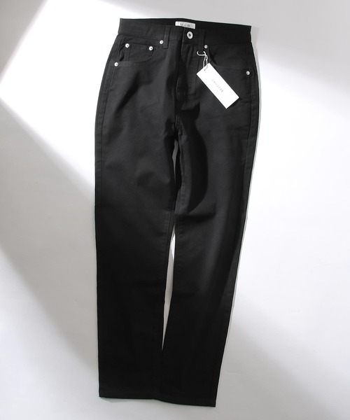 Chillfar（チルファー）の「ハイウエストストレッチテーパード スリム　ツイル/デニムパンツ（チノパンツ・レディース・ホワイト/ブラック/ベージュ/ブラウン/グレー/カーキ/サックスブルー/ブルー/ワンウォッシュ/ブラック系・SMALL/MEDIUM/LARGE/X-LARGE）」の19枚目の写真