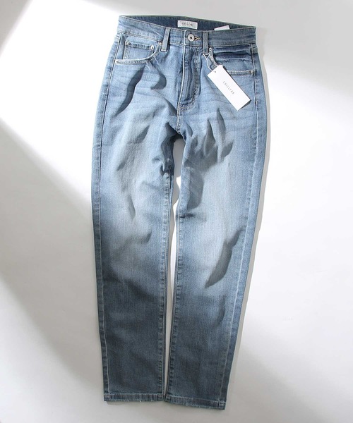 Chillfar（チルファー）の「ハイウエストストレッチテーパード スリム　ツイル/デニムパンツ（チノパンツ・レディース・ホワイト/ブラック/ベージュ/ブラウン/グレー/カーキ/サックスブルー/ブルー/ワンウォッシュ/ブラック系・SMALL/MEDIUM/LARGE/X-LARGE）」の12枚目の写真