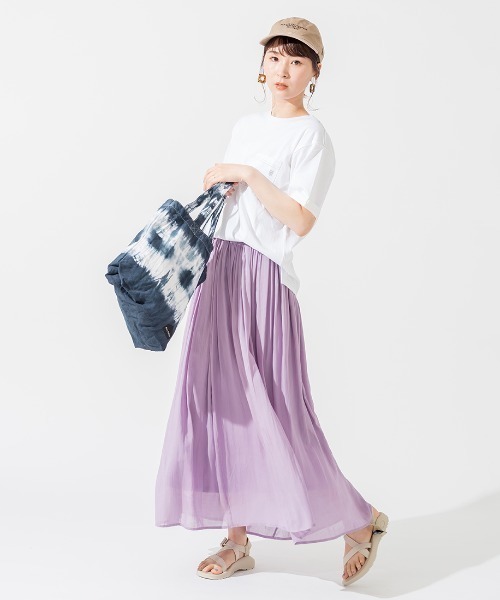 UNIVERSAL OVERALL（ユニバーサルオーバーオール）の「[UNIVERSAL OVERALL/ユニバーサルオーバーオール] 別注配色ステッチ半袖Tシャツ（Tシャツ/カットソー・レディース・ネイビー/ベージュ/ホワイト/ブラック・F）」の14枚目の写真