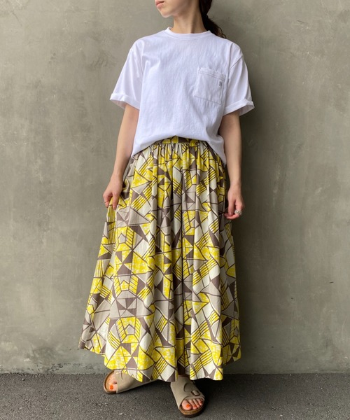 UNIVERSAL OVERALL（ユニバーサルオーバーオール）の「[UNIVERSAL OVERALL/ユニバーサルオーバーオール] 別注配色ステッチ半袖Tシャツ（Tシャツ/カットソー・レディース・ネイビー/ベージュ/ホワイト/ブラック・F）」の18枚目の写真