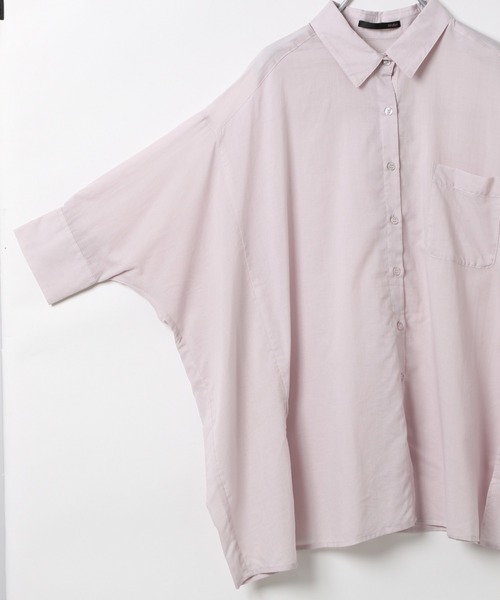 Heather（ヘザー）の「モモンガBIGシャツショートスリーブ　887990（シャツ/ブラウス・レディース・ピンク系その他/オフホワイト/パープル系その他/グレー系その他/ベージュ/ブラック/ホワイト系その他・FREE）」の19枚目の写真