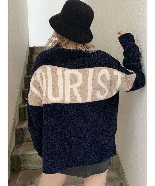 GYDA(ジェイダ)の「TOURISTモールジャガードニットTOPS(ニット/セーター・レディース・ネイビー/ブラウン/オフホワイト・FREE)」の12枚目の写真