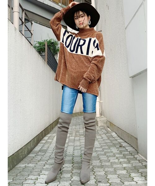 GYDA(ジェイダ)の「TOURISTモールジャガードニットTOPS(ニット/セーター・レディース・ネイビー/ブラウン/オフホワイト・FREE)」の16枚目の写真