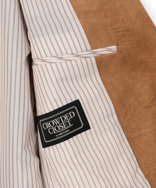 CROWDED CLOSET(クラウデッドクローゼット)の「コマスエードストレッチジャケット(テーラードジャケット・メンズ・ベージュ/ネイビー・LL/S/M/L)」の5枚目の写真