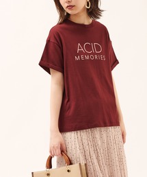 natural couture | 袖口ロールアップシルケットロゴT(Tシャツ/カットソー)