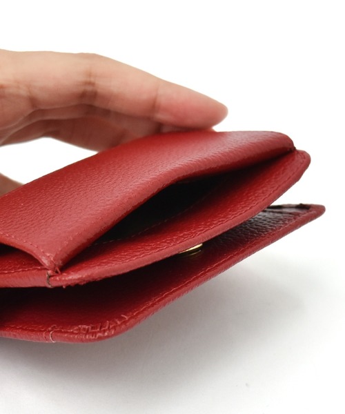 VitaFelice（ヴィータフェリーチェ）の「牛革二つ折り財布 ミニ財布（財布・レディース・ブラック/ワイン/オレンジ/ブルー/イエロー/ライトグレー/グリーン/ゴールド・FREE）」の11枚目の写真