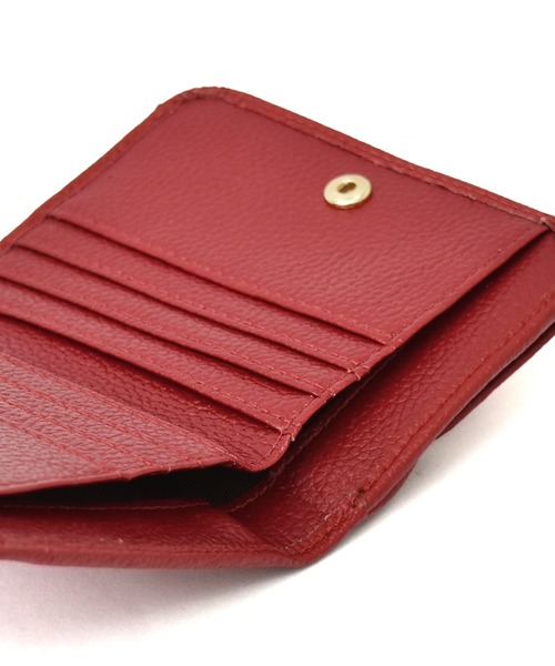 VitaFelice（ヴィータフェリーチェ）の「牛革二つ折り財布 ミニ財布（財布・レディース・ブラック/ワイン/オレンジ/ブルー/イエロー/ライトグレー/グリーン/ゴールド・FREE）」の9枚目の写真