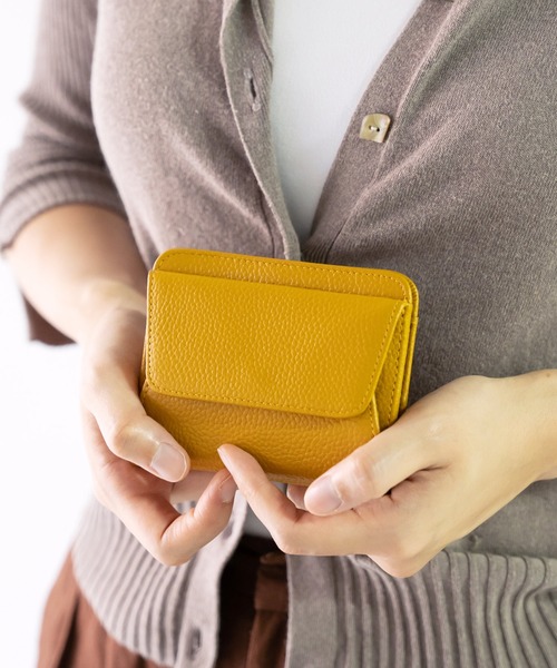 VitaFelice（ヴィータフェリーチェ）の「牛革二つ折り財布 ミニ財布（財布・レディース・ブラック/ワイン/オレンジ/ブルー/イエロー/ライトグレー/グリーン/ゴールド・FREE）」の19枚目の写真
