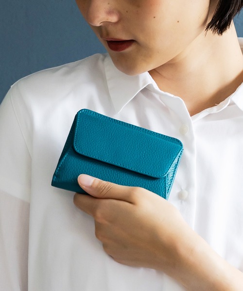 VitaFelice（ヴィータフェリーチェ）の「牛革二つ折り財布 ミニ財布（財布・レディース・ブラック/ワイン/オレンジ/ブルー/イエロー/ライトグレー/グリーン/ゴールド・FREE）」の20枚目の写真