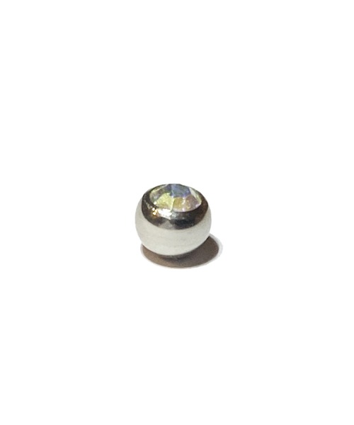 MORPH(モルフ)の「MORPH モルフ スワロフスキーボディピアスキャッチ 14ゲージ 4mm SILVER(ピアス(片耳用)・メンズ・スカイブルー/ブラック/ブルー/レッド/ローズ/ライトピンク/クリア/レインボー/ライトグリーン/エメラルド/ラベンダー/バイオレット・4)」の14枚目の写真
