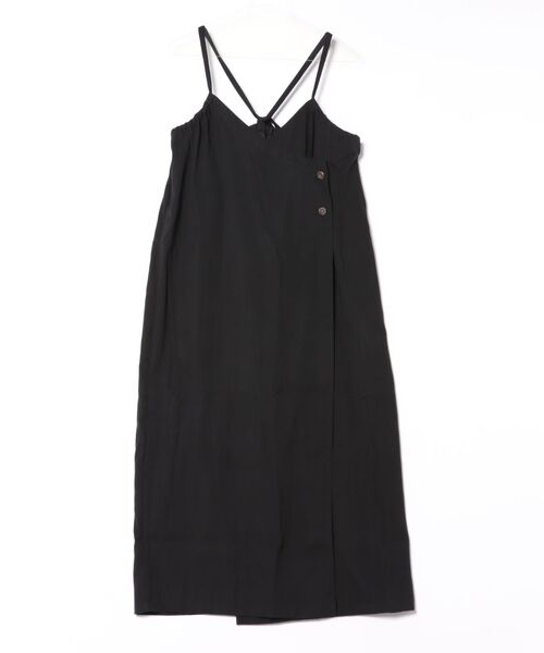 STYLEBLOCK(スタイルブロック)の「起毛ラップキャミワンピース(ワンピース・レディース・ブラック/パープル/ライトベージュ/オレンジ・M)」の2枚目の写真