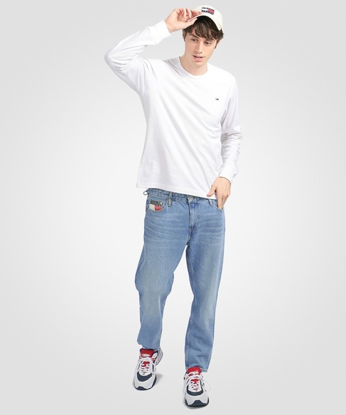 tommy jeans（トミー ジーンズ）の「ロゴロングスリーブTシャツ（Tシャツ/カットソー・メンズ・ブラック/ホワイト・LARGE/X-LARGE/MEDIUM/SMALL）」の4枚目の写真