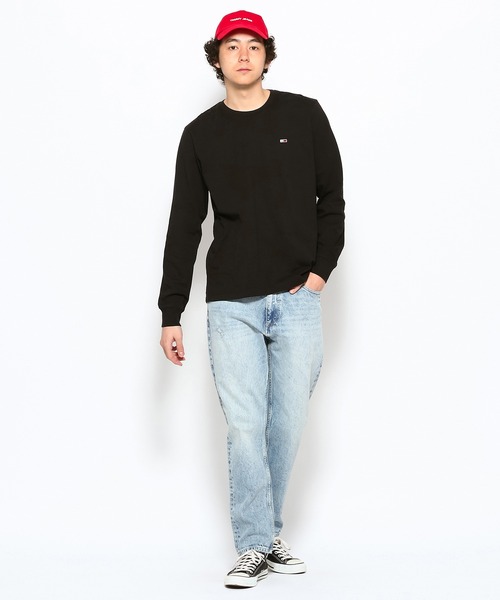 tommy jeans（トミー ジーンズ）の「ロゴロングスリーブTシャツ（Tシャツ/カットソー・メンズ・ブラック/ホワイト・LARGE/X-LARGE/MEDIUM/SMALL）」の8枚目の写真