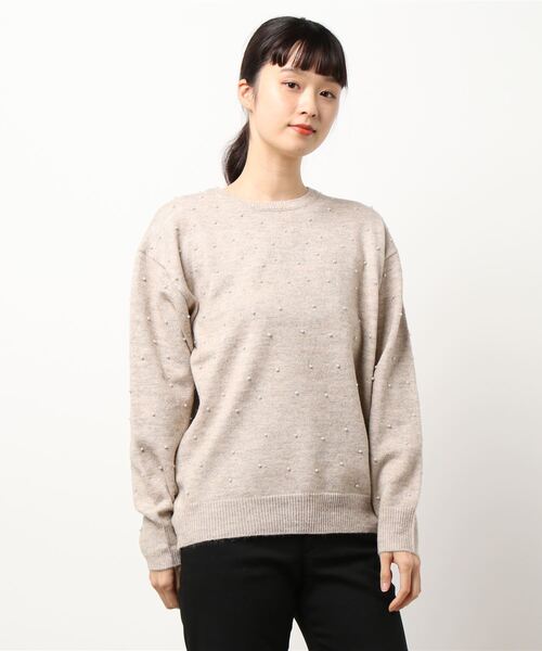 Te chichi（テチチ）の「パールドットプルオーバー（ニット