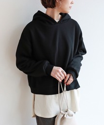 裏起毛バックスリット長袖スウェットパーカー