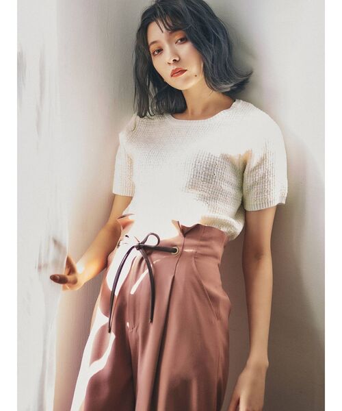 RESEXXY（リゼクシー）の「ツイードライクニットトップス（ニット/セーター・レディース・ホワイト/ブラック/その他/その他1・FREE）」の5枚目の写真