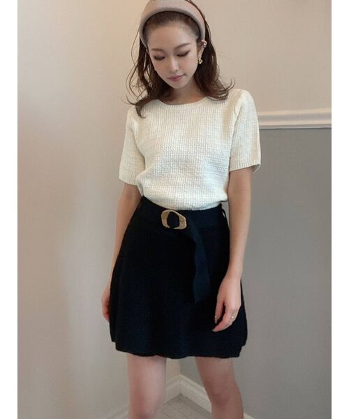 RESEXXY（リゼクシー）の「ツイードライクニットトップス（ニット/セーター・レディース・ホワイト/ブラック/その他/その他1・FREE）」の11枚目の写真