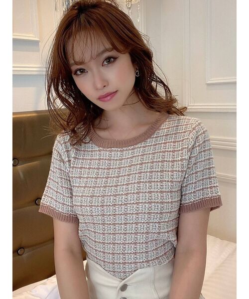 RESEXXY（リゼクシー）の「ツイードライクニットトップス（ニット/セーター・レディース・ホワイト/ブラック/その他/その他1・FREE）」の7枚目の写真