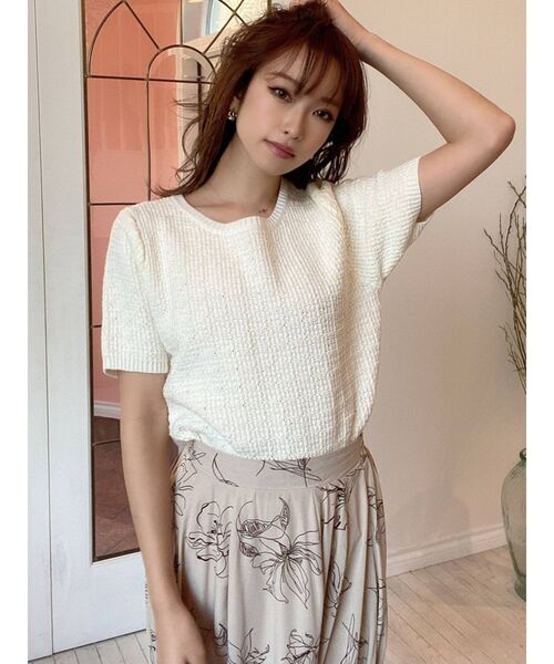 RESEXXY（リゼクシー）の「ツイードライクニットトップス（ニット/セーター・レディース・ホワイト/ブラック/その他/その他1・FREE）」の15枚目の写真