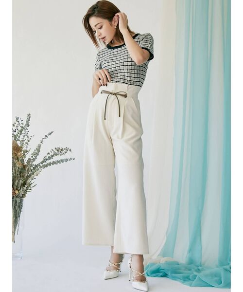 RESEXXY（リゼクシー）の「ツイードライクニットトップス（ニット/セーター・レディース・ホワイト/ブラック/その他/その他1・FREE）」の12枚目の写真