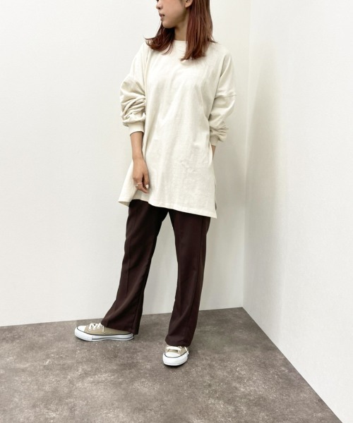 apres jour mignon(アプレジュールミニョン)の「BIGスリット入りロンT 【ZOZOTOWN限定アイテム】(Tシャツ/カットソー・レディース・アイボリー/ダークブルー/ブラック/オフホワイト・X-LARGE/フリー)」の16枚目の写真