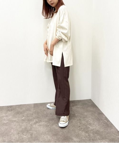 apres jour mignon(アプレジュールミニョン)の「BIGスリット入りロンT 【ZOZOTOWN限定アイテム】(Tシャツ/カットソー・レディース・アイボリー/ダークブルー/ブラック/オフホワイト・X-LARGE/フリー)」の17枚目の写真