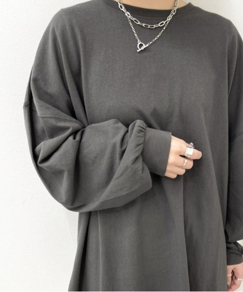 apres jour mignon(アプレジュールミニョン)の「BIGスリット入りロンT 【ZOZOTOWN限定アイテム】(Tシャツ/カットソー・レディース・アイボリー/ダークブルー/ブラック/オフホワイト・X-LARGE/フリー)」の21枚目の写真