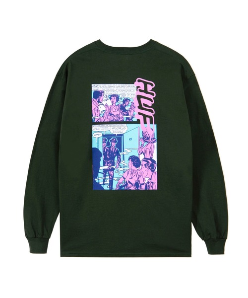 ★国内在庫/即発可*HUF*POLICE RAID 長袖Tシャツ/Sサイズ★ HUF（ハフ）の「POLICE RAID L/SL TEE HUF ハフ店舗限定 Tシャツ