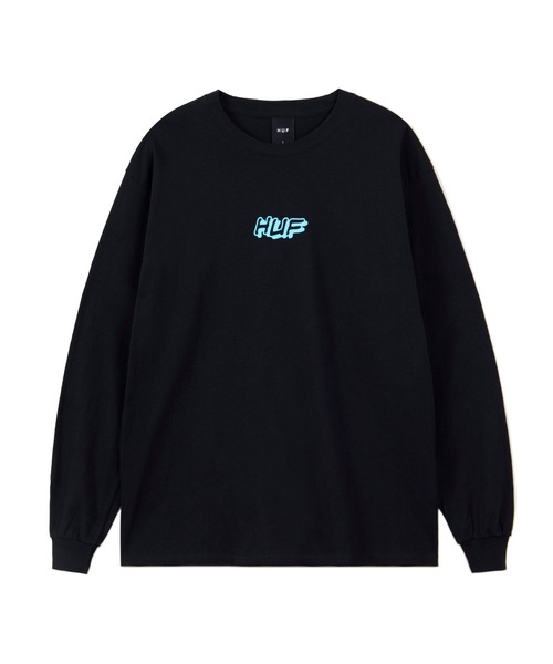 ★国内在庫/即発可*HUF*POLICE-RAIDプリント長袖Tシャツ★ HUF（ハフ）の「POLICE RAID L/SL TEE HUF ハフ店舗限定 Tシャツ