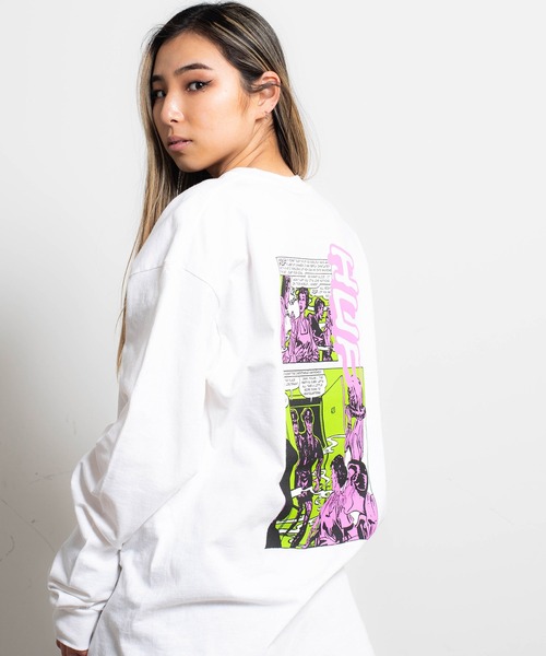 ★国内在庫/即発可*HUF*POLICE RAID 長袖Tシャツ/Sサイズ★ HUF（ハフ）の「POLICE RAID L/SL TEE HUF ハフ店舗限定 Tシャツ