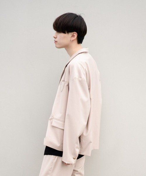EDEL（エーデル）の「EDEL - Lining color jacket（テーラードジャケット・メンズ・ブラック/ベージュ・MEDIUM/LARGE）」の9枚目の写真