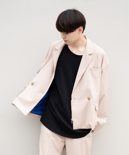 EDEL（エーデル）の「EDEL - Lining color jacket（テーラードジャケット・メンズ・ブラック/ベージュ・MEDIUM/LARGE）」の8枚目の写真