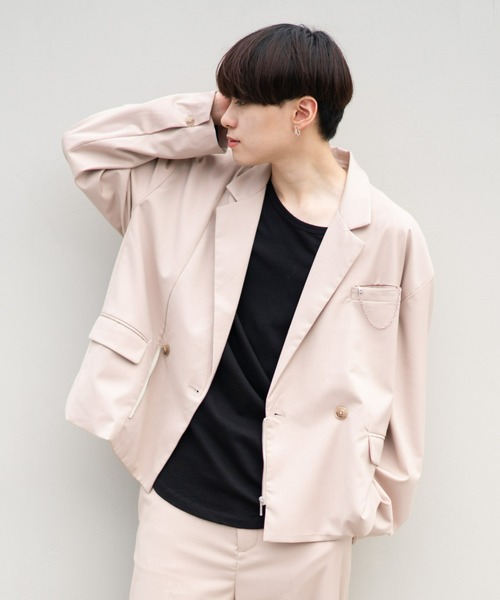 EDEL（エーデル）の「EDEL - Lining color jacket（テーラードジャケット・メンズ・ブラック/ベージュ・MEDIUM/LARGE）」の5枚目の写真