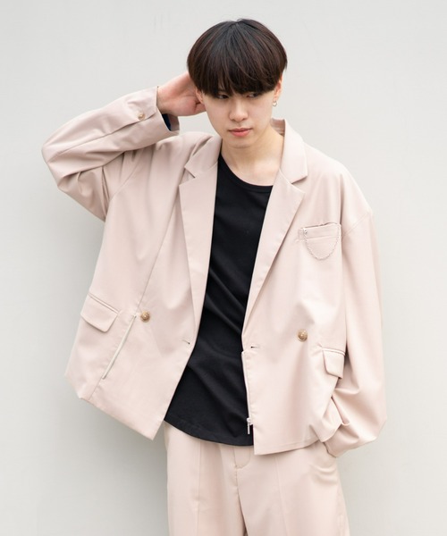EDEL（エーデル）の「EDEL - Lining color jacket（テーラードジャケット・メンズ・ブラック/ベージュ・MEDIUM/LARGE）」の6枚目の写真