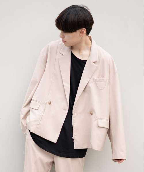 EDEL（エーデル）の「EDEL - Lining color jacket（テーラードジャケット・メンズ・ブラック/ベージュ・MEDIUM/LARGE）」の7枚目の写真