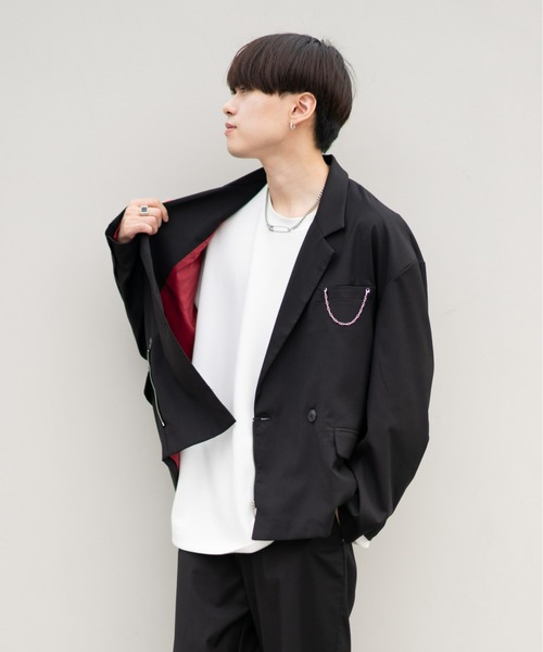 EDEL（エーデル）の「EDEL - Lining color jacket（テーラードジャケット・メンズ・ブラック/ベージュ・MEDIUM/LARGE）」の11枚目の写真