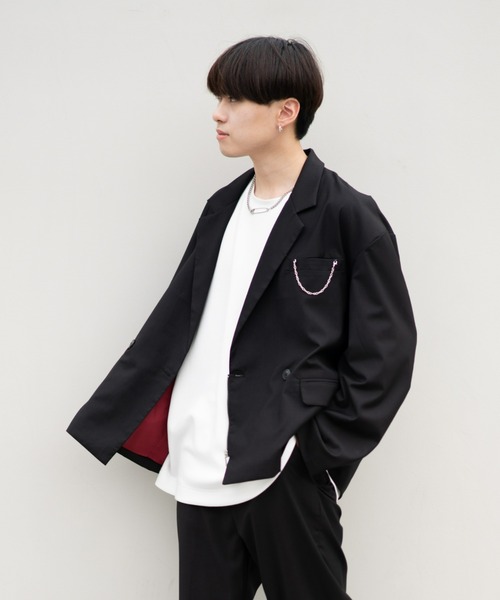 EDEL（エーデル）の「EDEL - Lining color jacket（テーラードジャケット・メンズ・ブラック/ベージュ・MEDIUM/LARGE）」の15枚目の写真