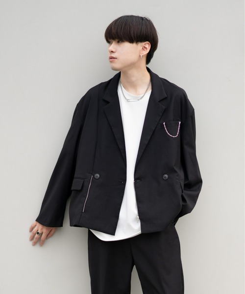 EDEL（エーデル）の「EDEL - Lining color jacket（テーラードジャケット・メンズ・ブラック/ベージュ・MEDIUM/LARGE）」の21枚目の写真