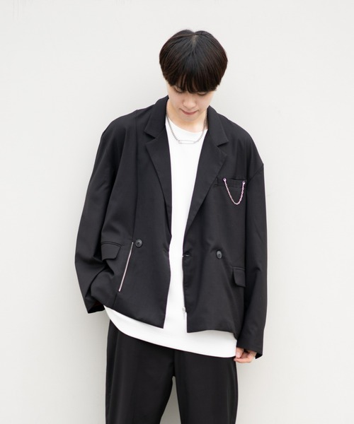 EDEL（エーデル）の「EDEL - Lining color jacket（テーラードジャケット・メンズ・ブラック/ベージュ・MEDIUM/LARGE）」の22枚目の写真