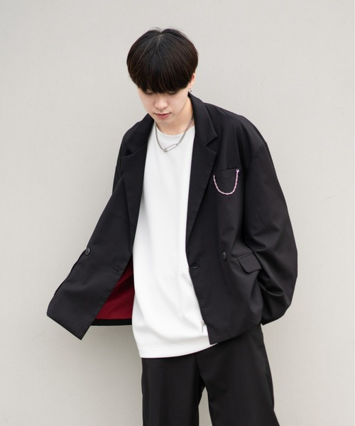 EDEL（エーデル）の「EDEL - Lining color jacket（テーラードジャケット・メンズ・ブラック/ベージュ・MEDIUM/LARGE）」の13枚目の写真