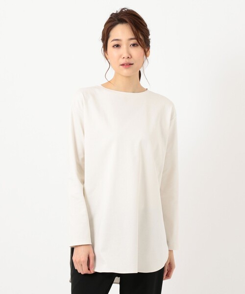 J.PRESS(ジェイプレス)の「レヤードTEE カットソー(Tシャツ/カットソー・レディース・ライトグリーン系/ホワイト系/ベージュ系・T13)」の1枚目の写真