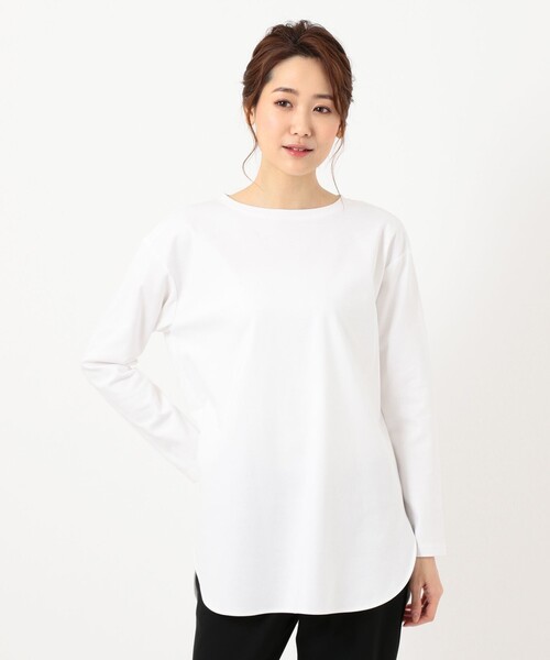 J.PRESS(ジェイプレス)の「レヤードTEE カットソー(Tシャツ/カットソー・レディース・ライトグリーン系/ホワイト系/ベージュ系・T13)」の8枚目の写真