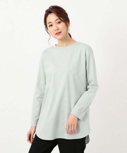 J.PRESS(ジェイプレス)の「レヤードTEE カットソー(Tシャツ/カットソー・レディース・ライトグリーン系/ホワイト系/ベージュ系・T13)」の9枚目の写真