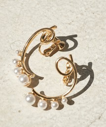 くるくるパールイヤリング *