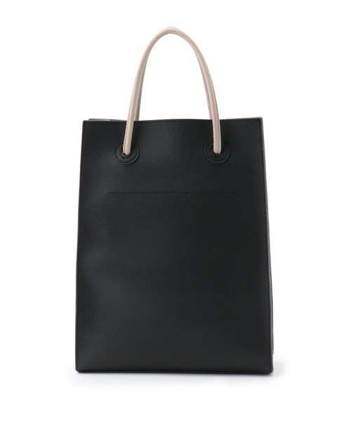 LE SOUK HOLIDAY(ルスークホリデー)の「配色合皮BAG(トートバッグ・レディース・ベージュ/ブラック・フリー)」の1枚目の写真